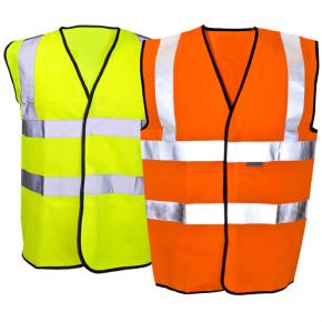 Hi Vis Vest with 2 Brands & 2 Braces - V02