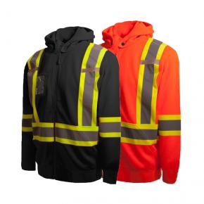 Hi Vis Detachable Fleece Hoodie - HS07