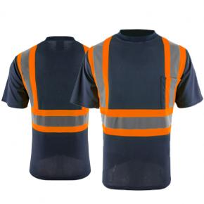 Hi Viz Traffic T Shirt with Chest Pocket - TS14