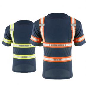 Hi Viz Traffic T Shirt with PVC strip - TS15