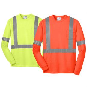 Long Sleeve Pocket Hi Vis T-shirt - TL01