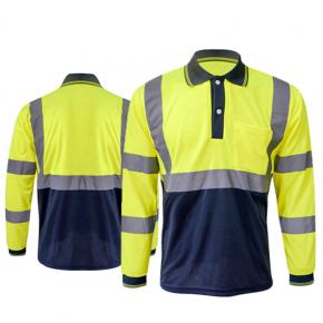 Hi Viz Long Sleeved Polo Shirt - TL15