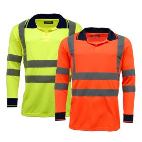 Hi Viz Long Sleeved Polo Shirt - TL16